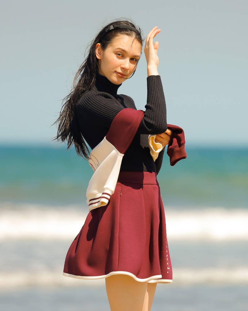 piping tuck flare skirt / パイピングタックフレアスカート（LADIES