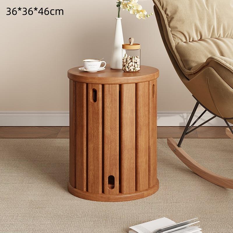 天然木 サイドテーブル スツール 4脚セット 完成品 スタッキング