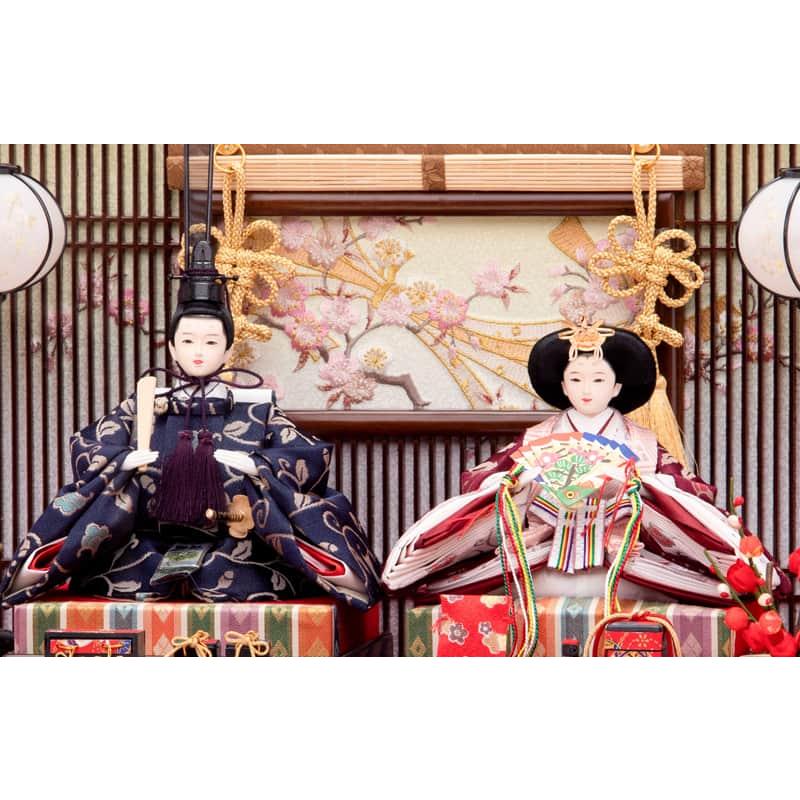 雛人形 平安豊久 ひな人形 ケース飾り 親王飾り 大原 芥子親王揃