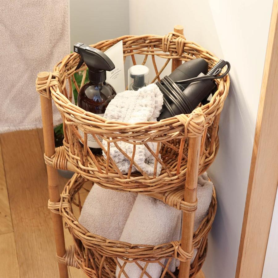籐かご 収納 お風呂場 洗面所 昭和レトロ 自然素材 ランドリー 籐かご