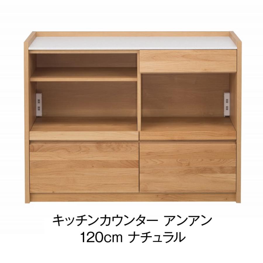 堀田木工所 開梱設置付 キッチンカウンター アンアン 幅120cm 堀田木工