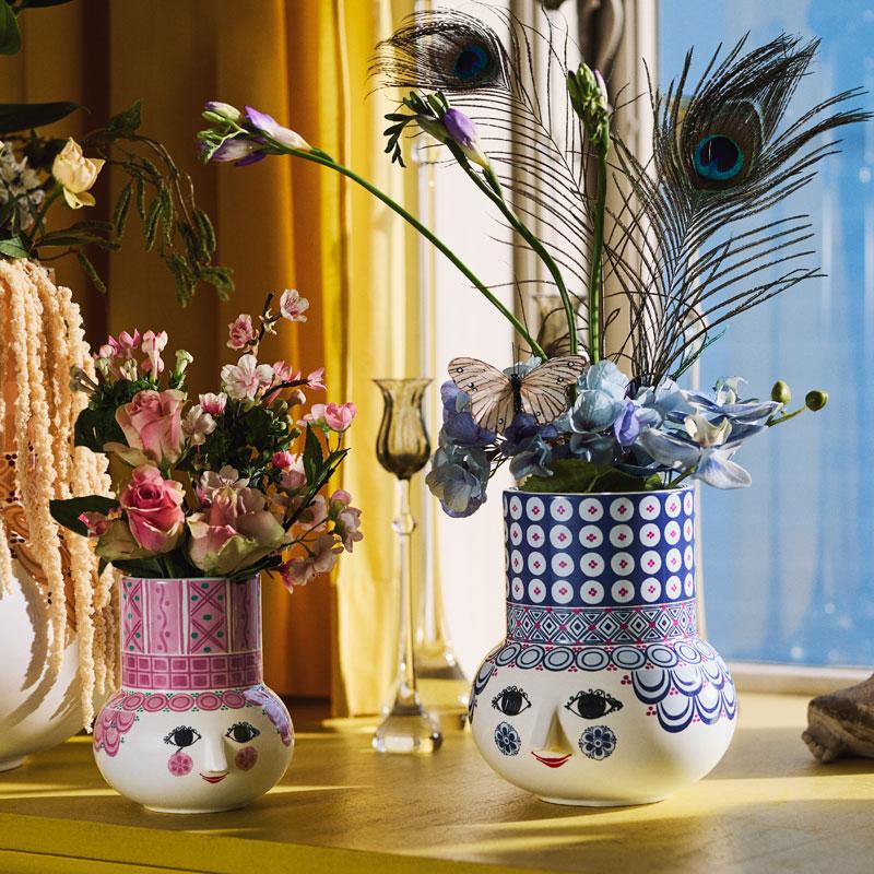 ビヨン・ヴィンブラッド フラワーベース ピンク 高さ15cm Bjorn