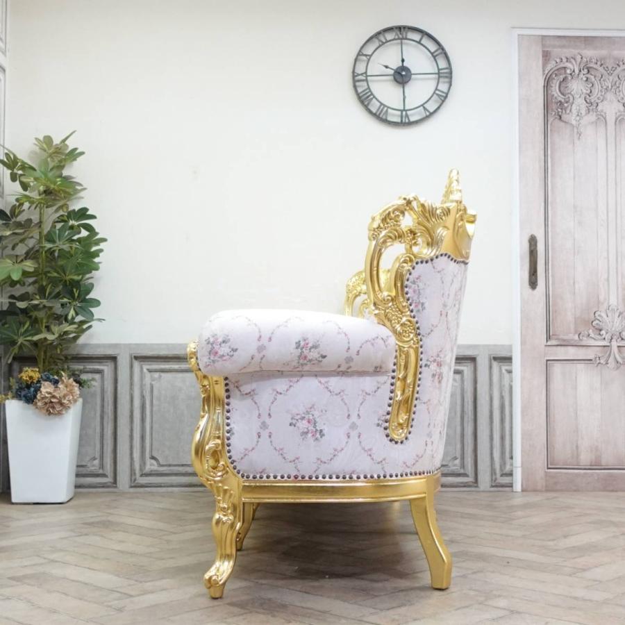 3人掛け ソファ 三人 アンティーク ソファー エレガント 長椅子