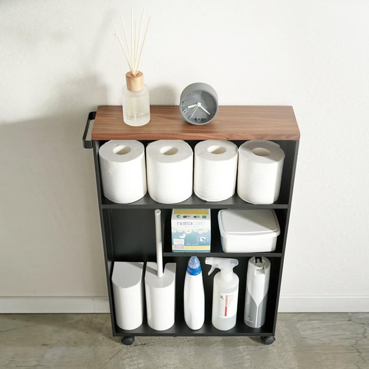 tower ハンドル付きスリムトイレラック タワー 山崎実業 トイレ 収納