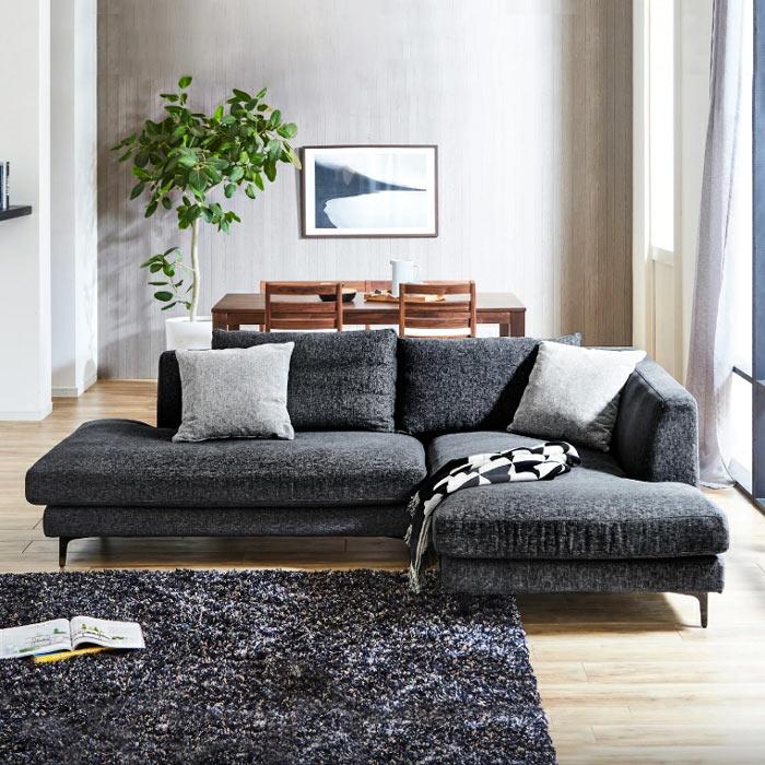 カウチソファ （2P＋カウチ）幅234cm フルカバーリング コーナーソファ