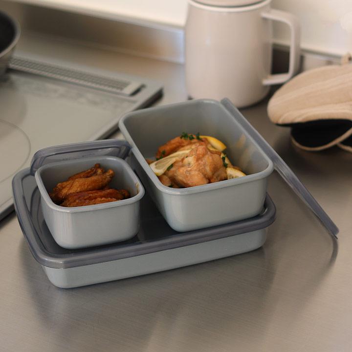 野田琺瑯（noda horo） 保存容器 ホーロー ＋Gray プラスグレイ 保存