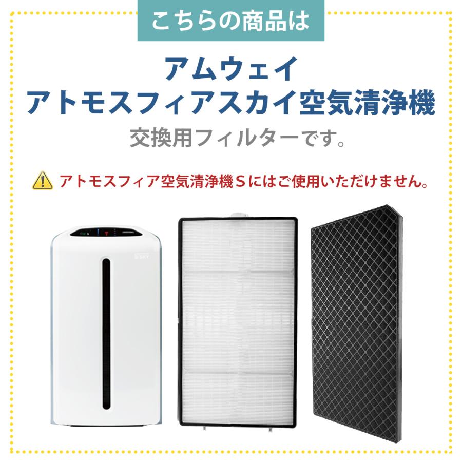 アトモスフィア スカイ 空気清浄機 交換用フィルター 互換品 粒子用
