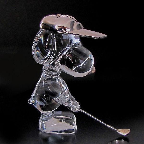 バカラ（Baccarat） クリスタルフィギュア ゴルフスヌーピー 11.5cm