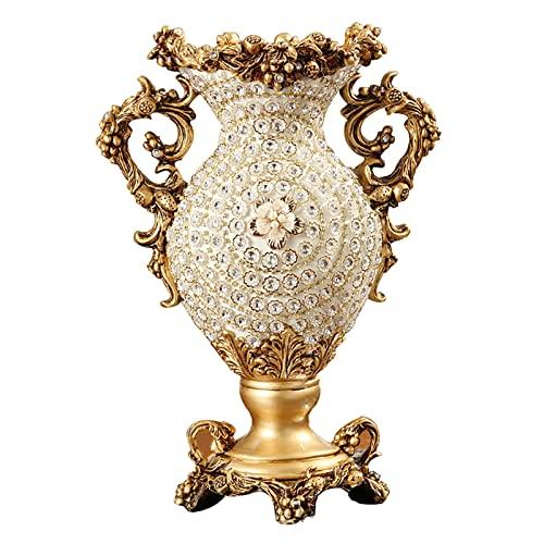 並行輸入品】QQXX ヨーロッパスタイル 樹脂 大きな花器、手彫り装飾