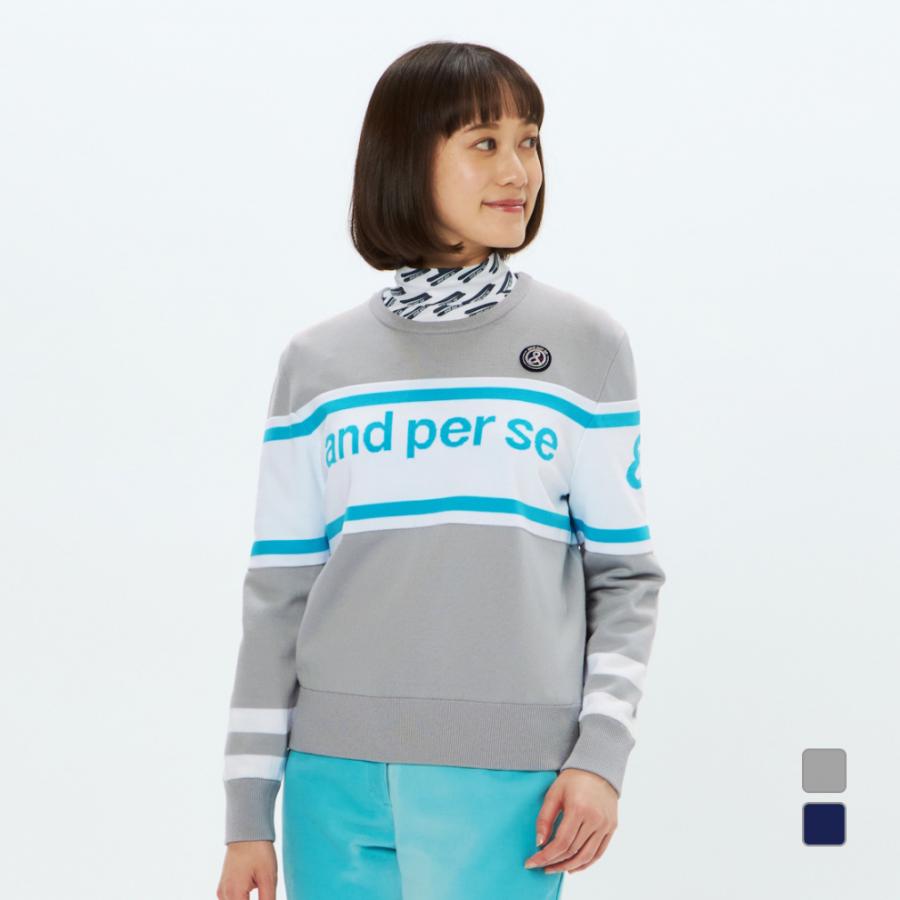 and per se（アンパスィ） レディース ゴルフウェア 長袖セーター 秋