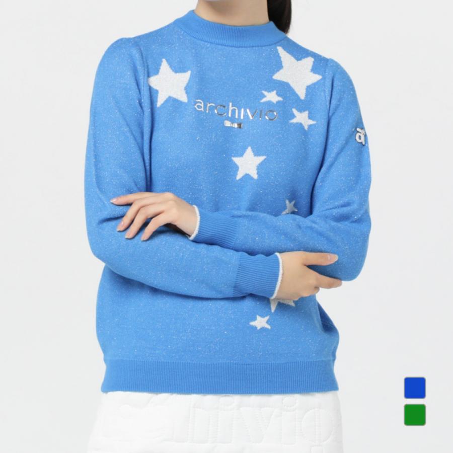 アルチビオ レディース ゴルフウェア 長袖セーター 秋 冬 長袖ニット