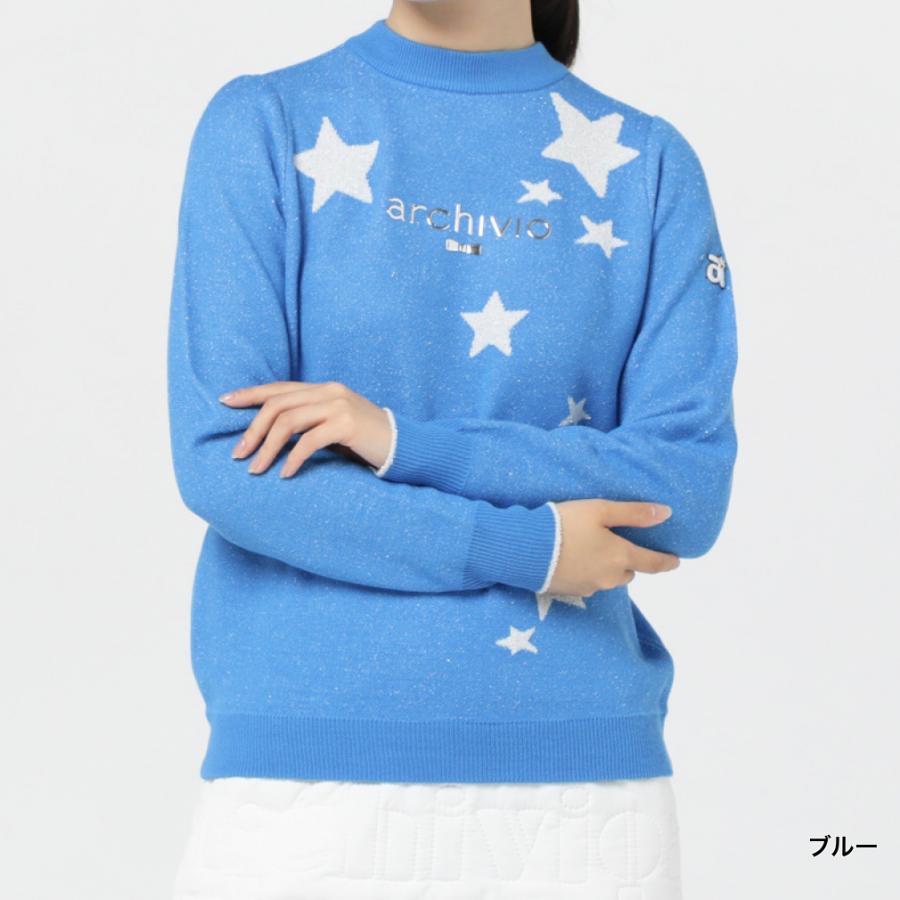 アルチビオ レディース ゴルフウェア 長袖セーター 秋 冬 長袖ニット