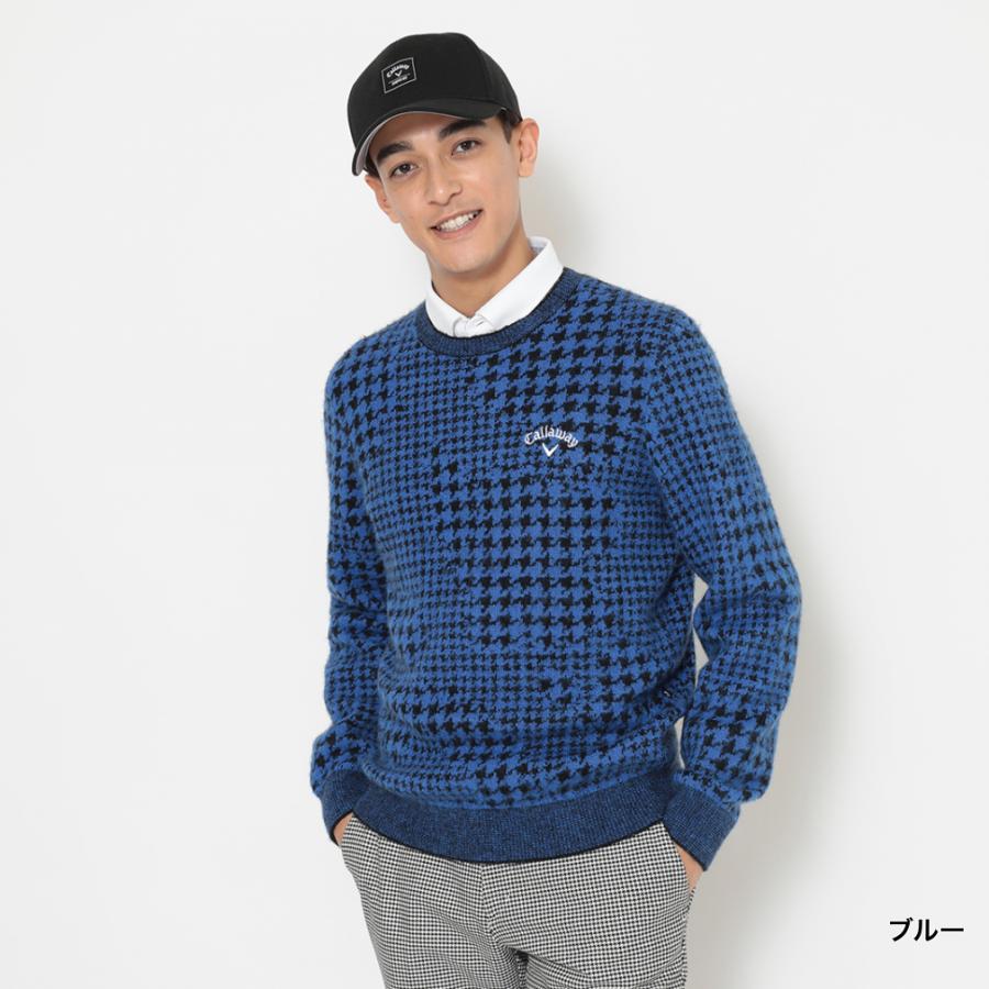 Callaway（キャロウェイ） ゴルフウェア 長袖セーター 秋 冬 千鳥ジャ