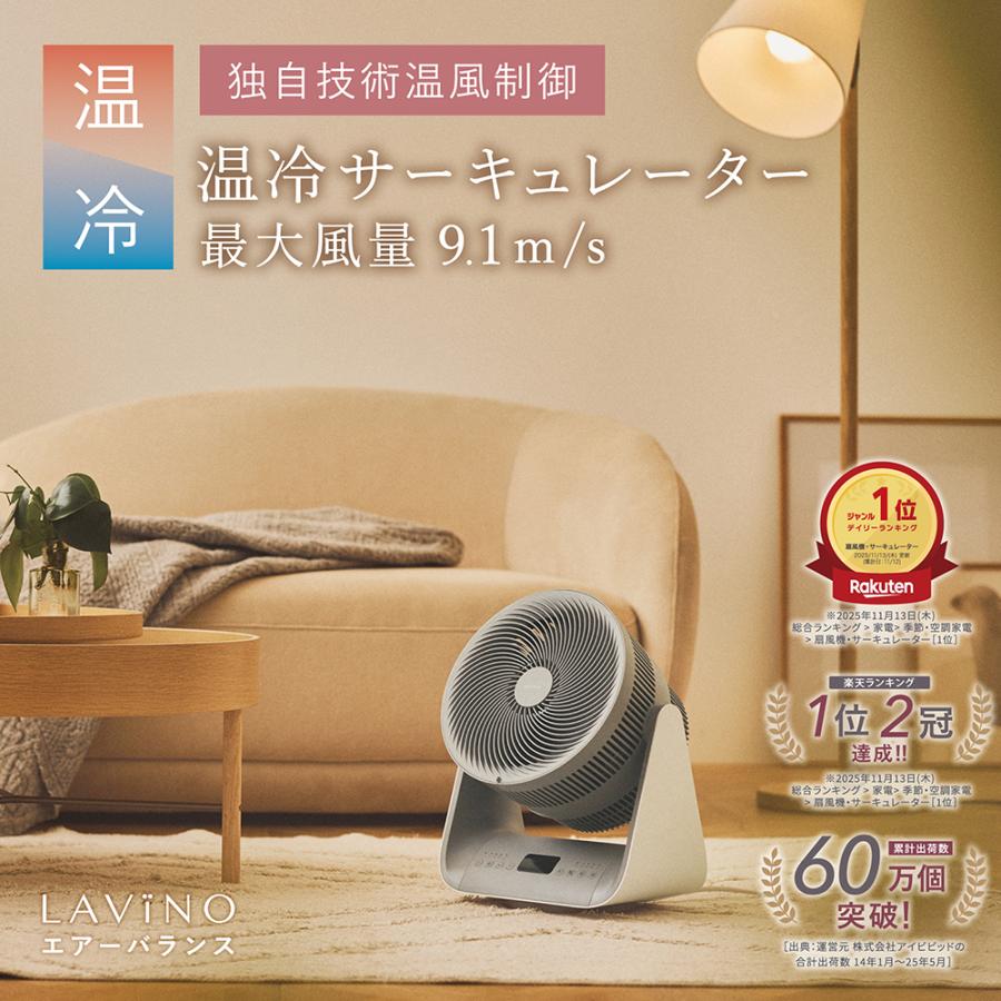 LAVINO（ラビーノ） 強力 サーキュレーター 衣類乾燥 送風 温度変更