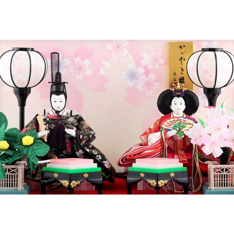 雛人形 コンパクト ひな人形 ケース飾り 親王飾り 藤翁作 紗季 小三五