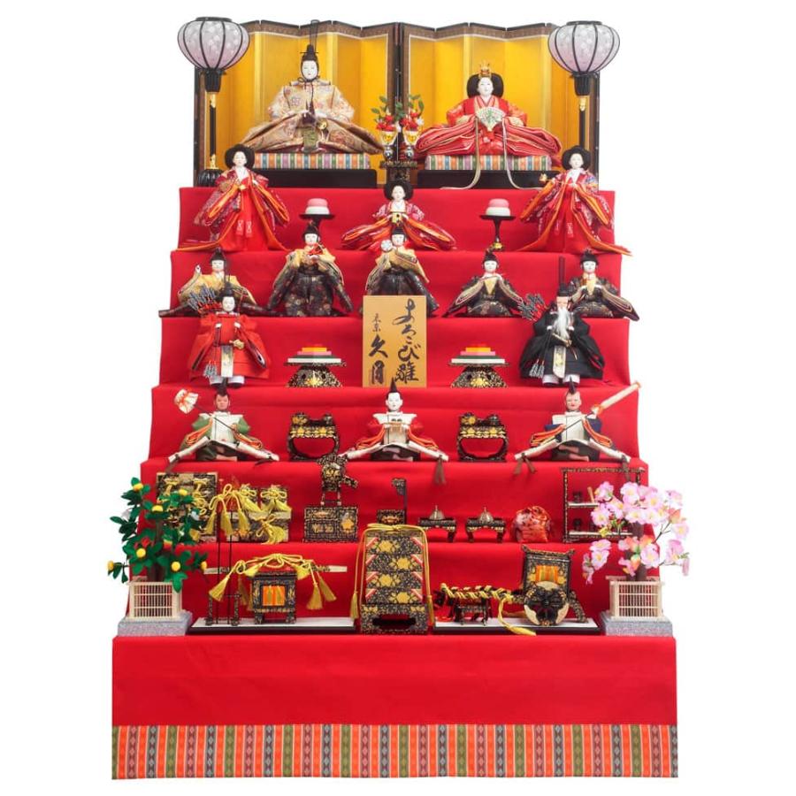 雛人形 久月 ひな人形 七段飾り 十五人飾り よろこび雛 h083-k-7026 D