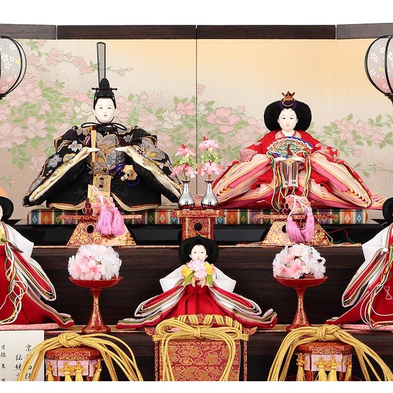 吉徳大光 雛人形 ひな人形 雛 三段飾り 五人飾り 花ひいな h253-ys