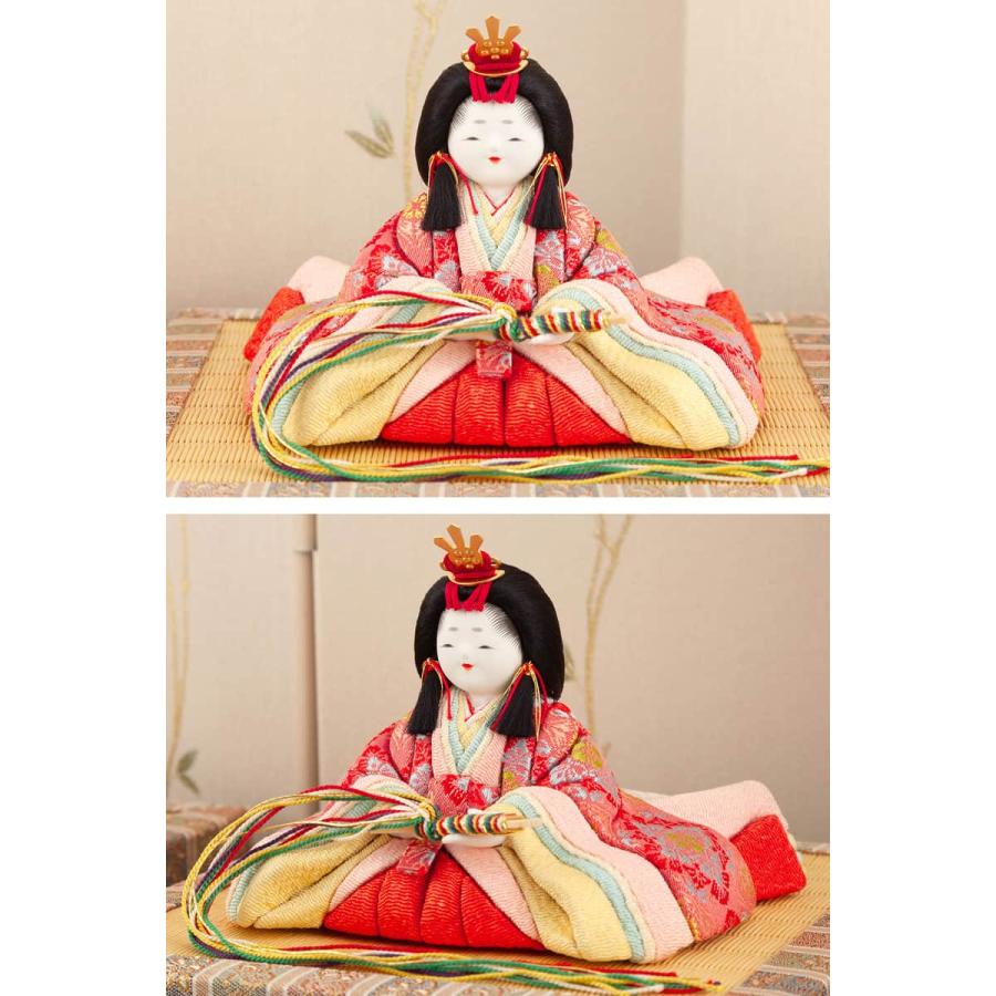 雛人形 原孝洲 コンパクト ひな人形 雛 木目込人形飾り 平飾り 親王