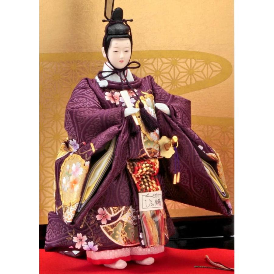 雛人形 久月 ひな人形 平飾り 親王飾り 立雛 金彩刺繍 h083-k-k4026 C