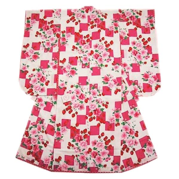 セイコマツダ（SEIKO MATSUDA） 七五三 着物 四つ身 7歳 白 ピンク