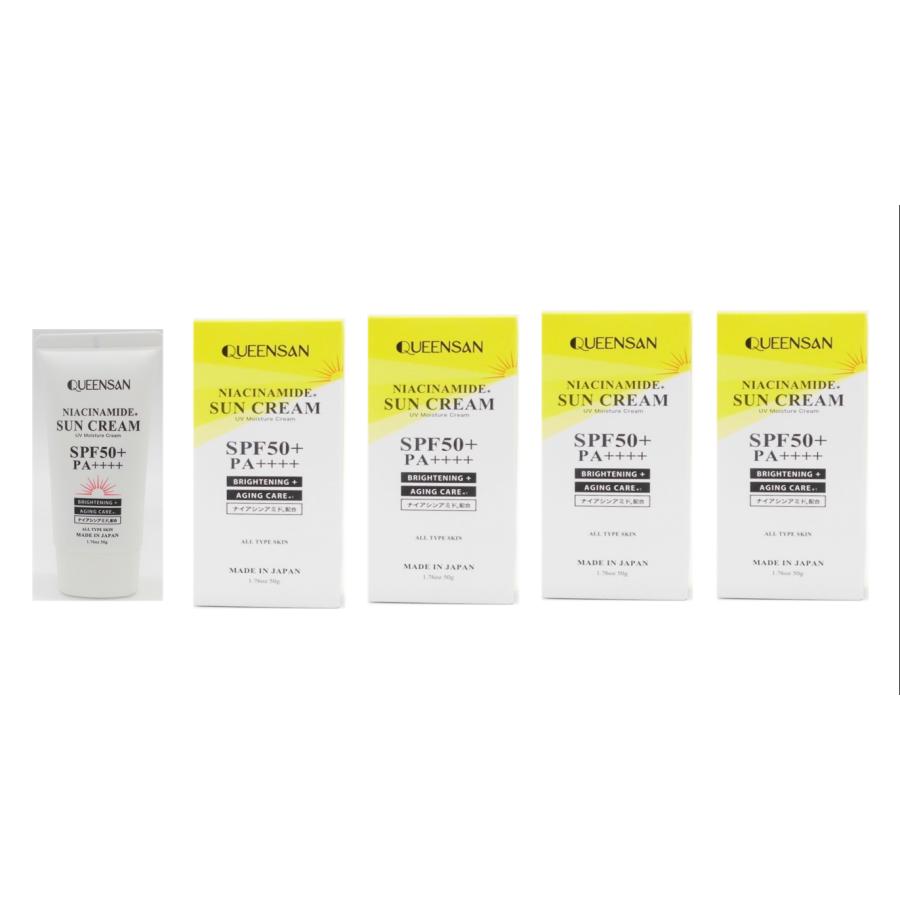 定価3850円×4個セット】QUEENSAN 強力日焼け止め サンクリーム（SPF50+
