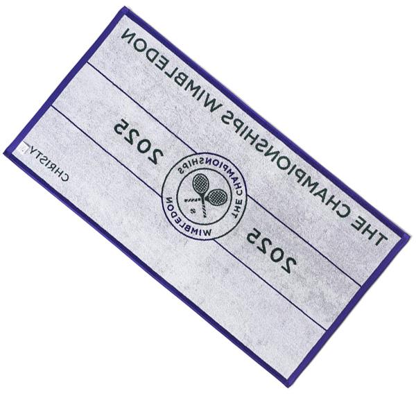 テニスタオル｜ウィンブルドン 2025 公式タオル｜グリーン×パープル