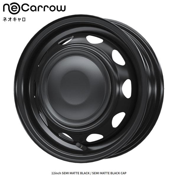 WEDS ネオキャロ 12x3.5B +34 12H マットブラック 4本 スチール