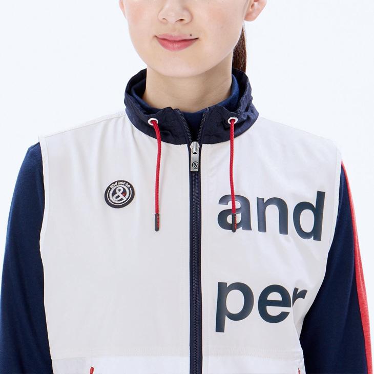 and per se（アンパスィ） 中綿ベスト レディース ゴルフウェア バック