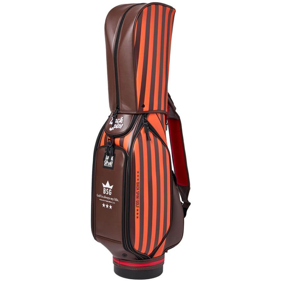 送料無料 2025 バックスピンゴルフ ストライプ キャディバッグ