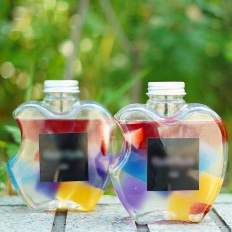 テイクアウト ドリンクボトル おしゃれ ボトル容器 400ml リンゴ