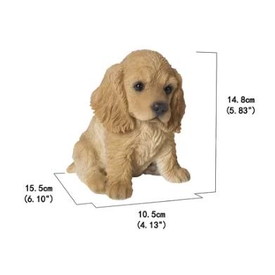 置物 彫像 座っているコッカースパニエルの像Cream : B&E ZIPANG