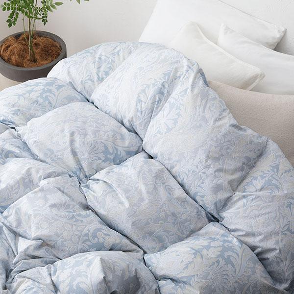 羽毛布団 掛け布団 ダブル ペイズリー柄 シルバーグースダウン90% 抗菌