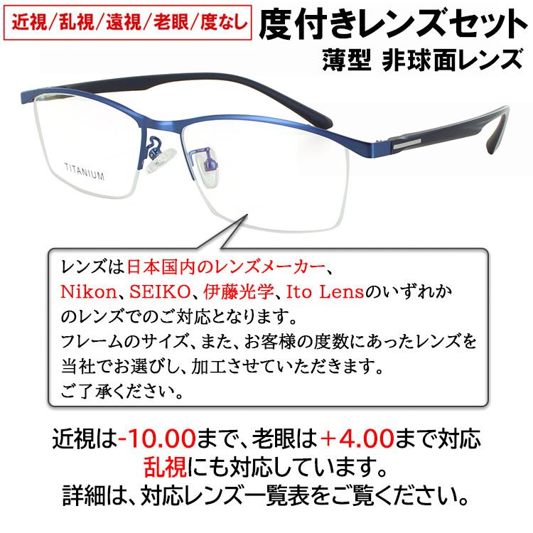 度付きメガネ 近視メガネ 眼鏡 度付き 度入り おしゃれ メンズ