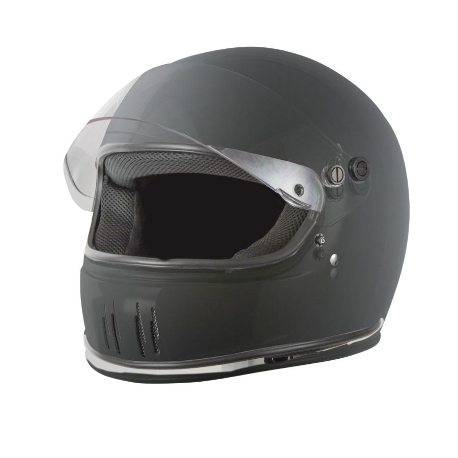 ノスタルジックバイクヘルメット XL フルフェイス マットブラック SG