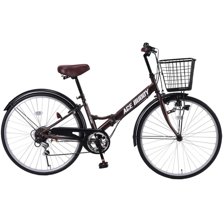 シティサイクル 自転車 26インチ 折りたたみ自転車 6段変速 街乗り