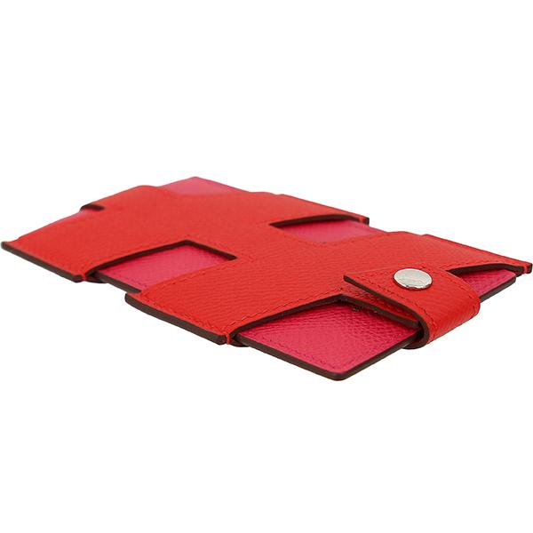 HERMES（エルメス） カードケース Hタグ エプソン ルージュクー ローズ