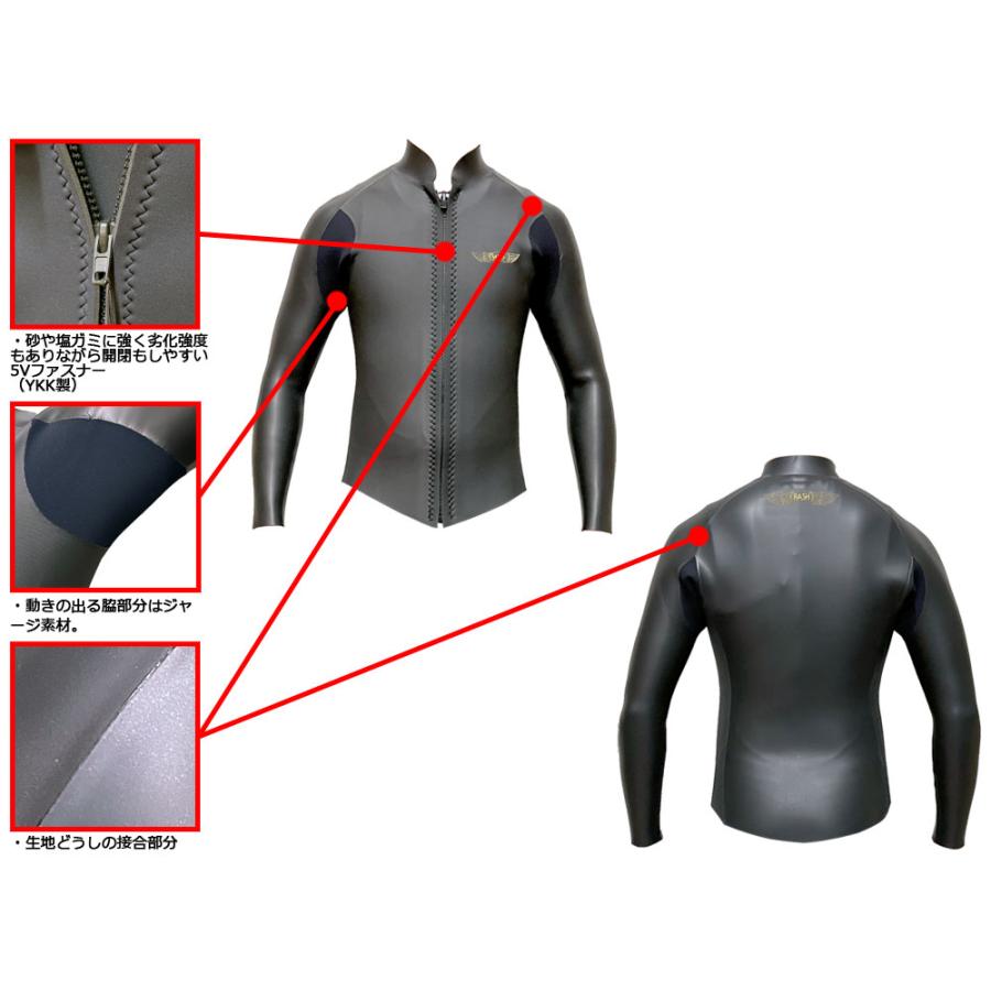 2025 RASH JB FASTENER TYPE TAPPA / ラッシュ フロントジップ 2mm