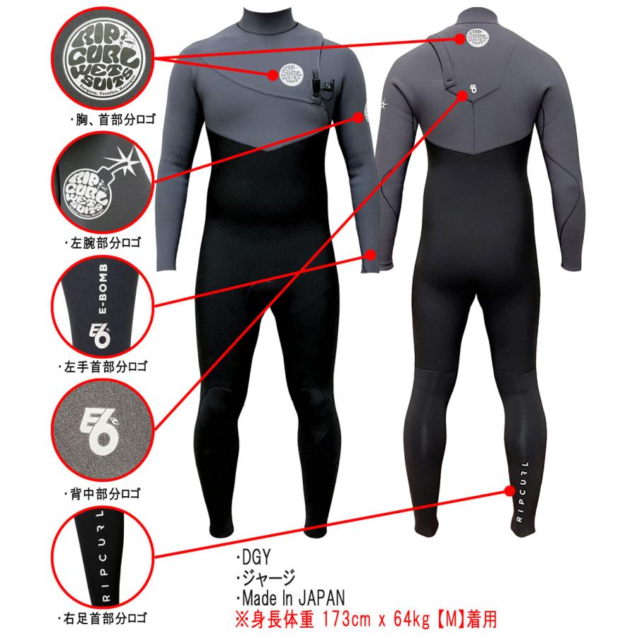 2024 RIPCURL E-BOMB E6 ZIP FREE FULLSUIT/リップカール ジップフリー