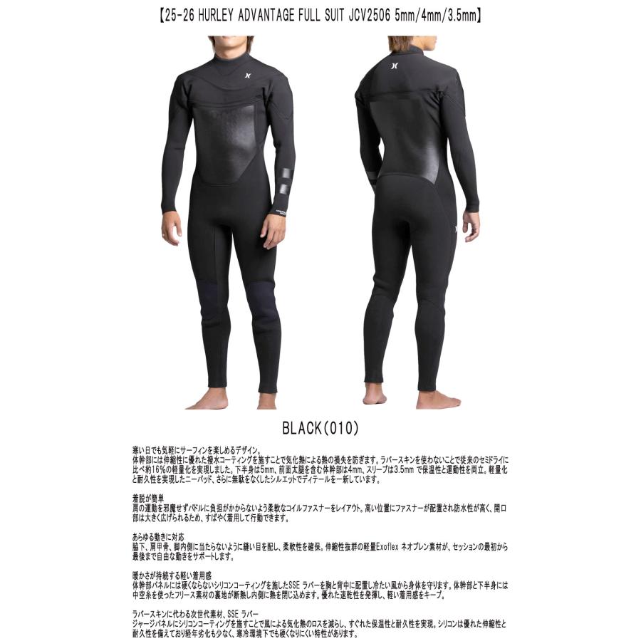 25-26 HURLEY ADVANTAGE 5/4/3.5MM FULL SUIT JCV2506 / ハーレー