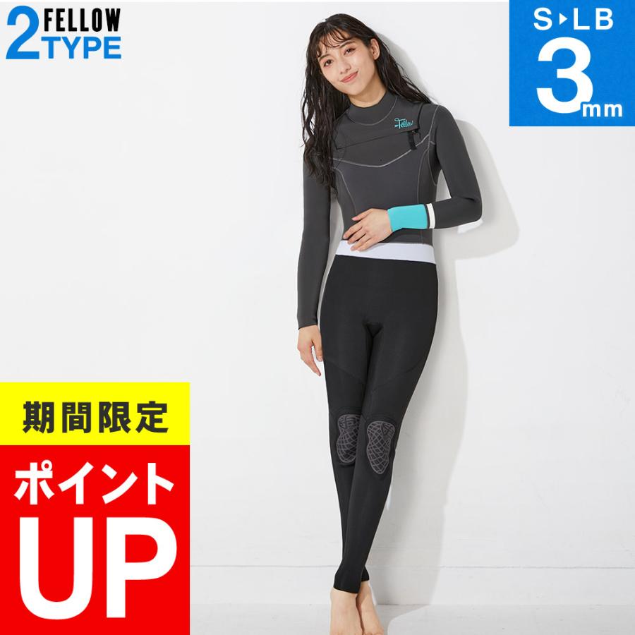 FELLOW ウェットスーツ フルスーツ チェストジップ 3mm レディース