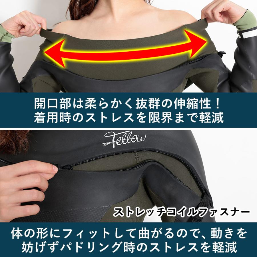 FELLOW セミドライ ウェットスーツ レディース 5×3mm ロングチェスト