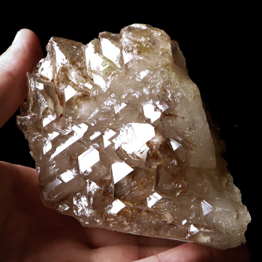 GOLD STONE ジャカレー 水晶 クラスター 482g ブラジル産 原石 ワニ