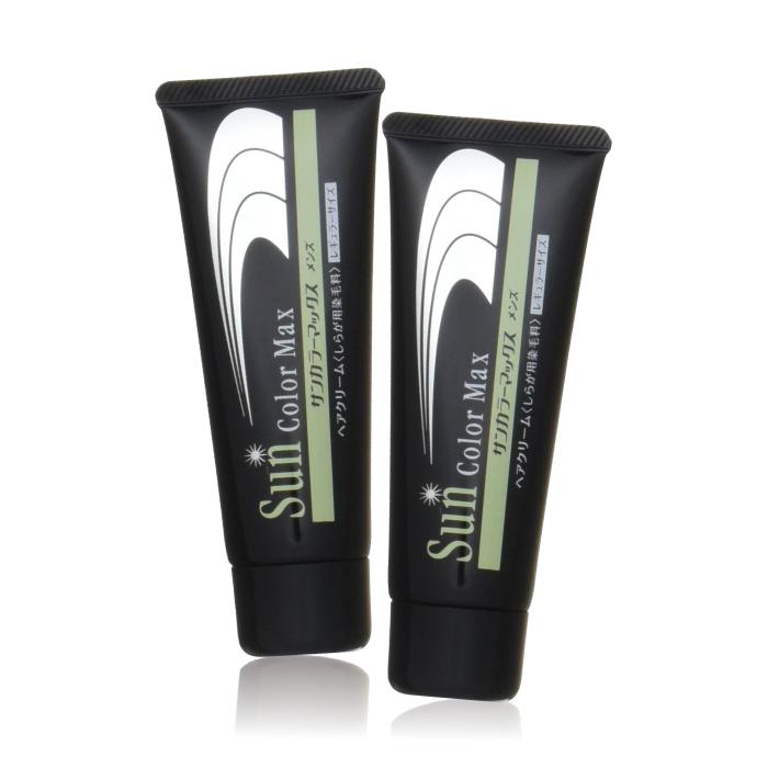 光で染まる白髪染め サンカラーマックス 75g 2本セット ノンジアミン