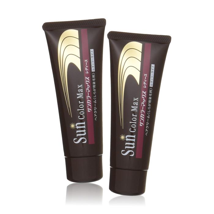 光で染まる白髪染め サンカラーマックス 75g 2本セット ノンジアミン