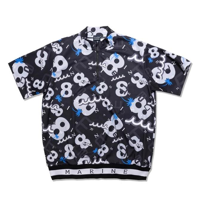 muta MARINE ハーフジップ ヘムリブ モックネックシャツ [全3色