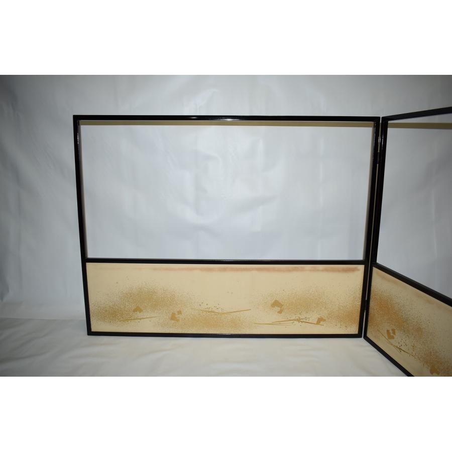 茶道具 風炉先 黒縁 切箔 京間用 風炉先屏風 茶道 07-7109 : 月香園