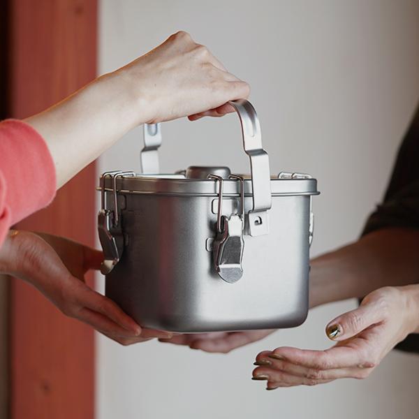 仔犬印（KOINU） 角型給食缶ミニ ステンレス 保存容器 持ち運び IH対応