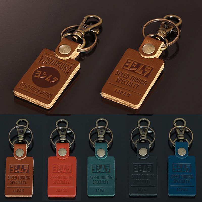 ヨシムラ（YOSHIMURA） レザーキーホルダー COMPETITION MOTORS 本革