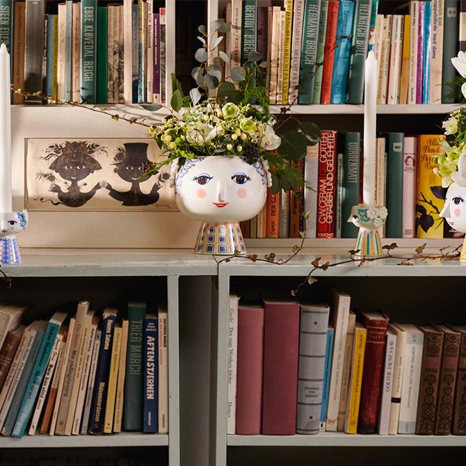 ビヨンヴィンブラッド 花瓶 エヴァ フラワーポット 直径21cm 顔 北欧