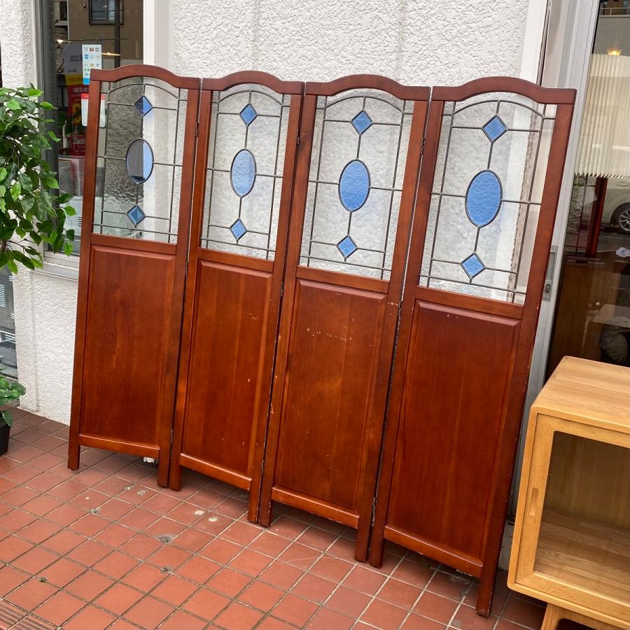 店舗受取限定】ステンドグラス パーテーション 衝立 仕切り 間仕切り 4